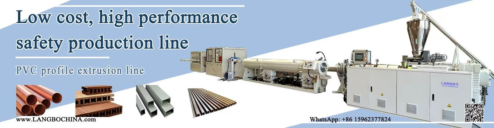 Ligne d'extrusion de profil de PVC