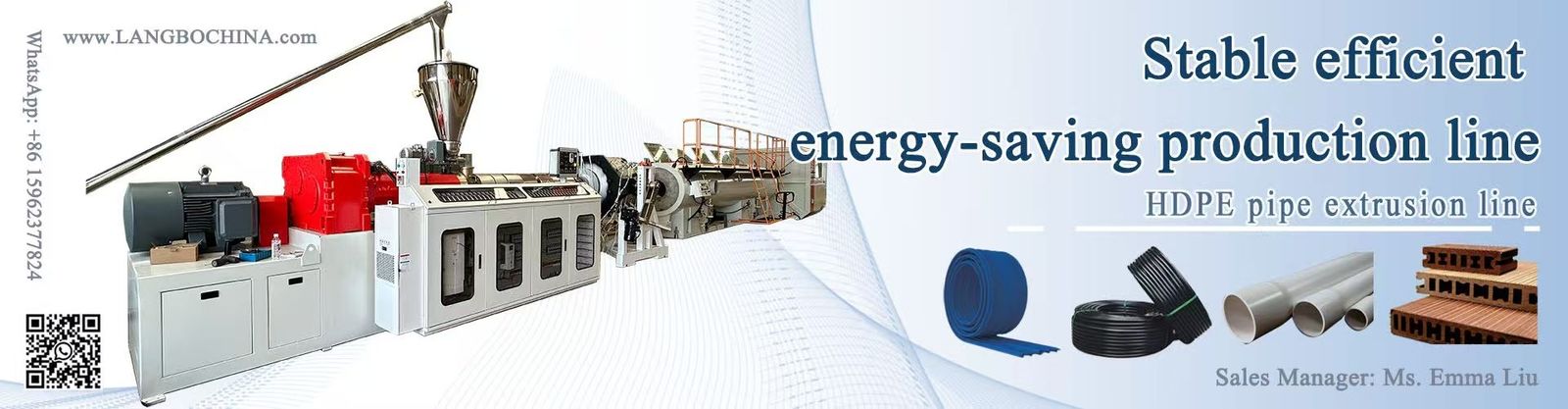 ligne d'extrusion de tuyau de pe