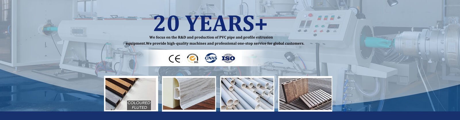 Ligne d'extrusion de profil de PVC