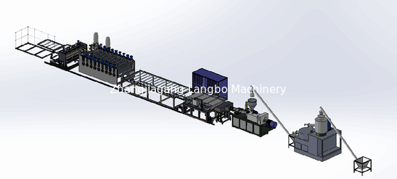 Double ligne 110kw d'extrusion de panneau de mousse de PVC de vis faisant la machine