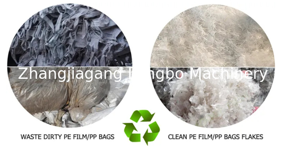 Film/sacs en plastique de rebut du PE pp réutilisant la machine 380V 14mm