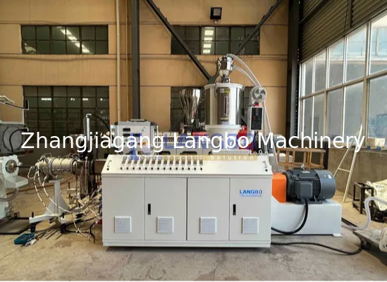 Chaîne de production de tuyau de pe de gaz naturel, machine simple de tuyau de HDPE de boudineuse à vis