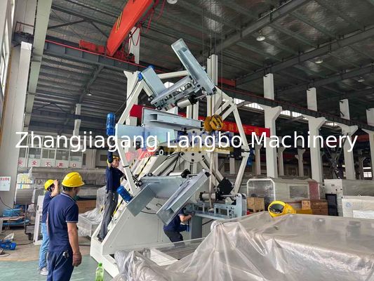 Bobineuse de tuyaux d'irrigation en PE de grand diamètre à double poste