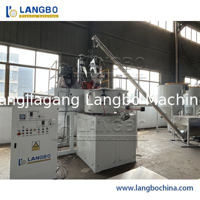 Machine de mélangeur à grande vitesse de matières premières en plastique Mélangeur à chaud et à froid pour résine en poudre de PVC WPC