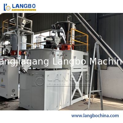 Mélangeur à grande vitesse industriel de poudre de PVC avec système de chauffage-refroidissement pour composés de PVC rigides