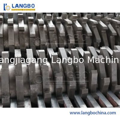 Broyeur de métal de film de PE PP en plastique de bouteilles d'animal familier, déchiqueteuse à arbre simple de machines de recyclage de machines en plastique de papier de bois