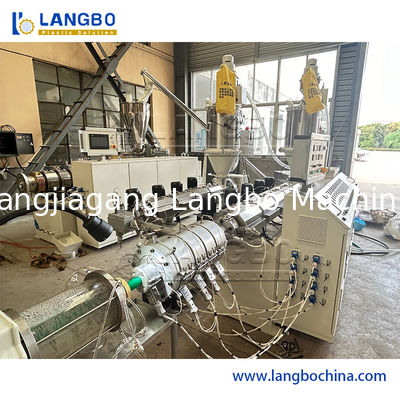 Ligne d'extrusion de tuyaux PPR de grand diamètre avec une vitesse de production de 12 m/min et un contrôle par API SIEMENS