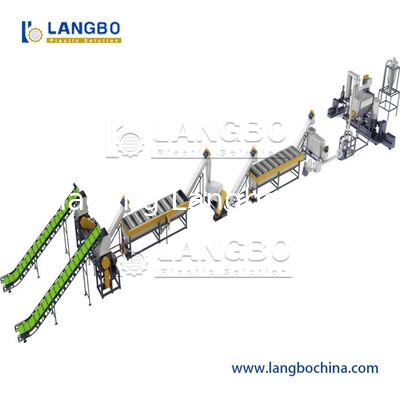 Machine de pelletisation pour le recyclage des déchets plastiques broyés