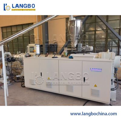 Ligne d'extrusion de tuyau de PVC de gestion par ordinateur, tube jumeau de PVC de vis faisant la machine