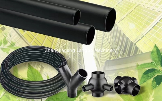 Ligne de fabrication de tuyaux PE HDPE Machine d'extrusion plastique Voltage 380V 50HZ 3 phases