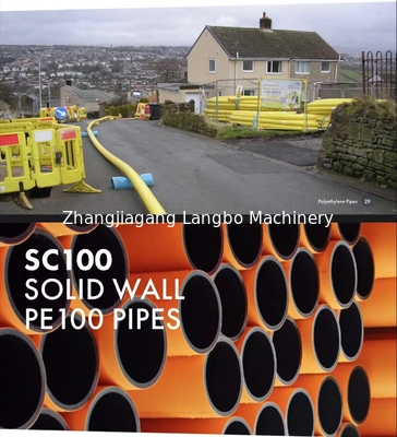 Machine de fabrication de tubes en PE de 630 mm avec extrudeuse à vis unique