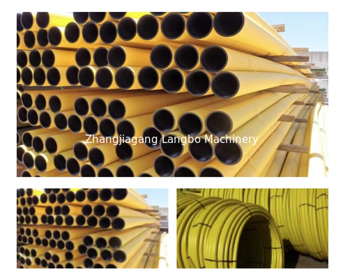 Ligne d'extrusion de tubes HDPE PE à haute densité à vis unique pour les besoins de tension personnalisés
