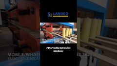 Machine d'extrusion de profilés PVC avec poinçonneuse #machine #pvc #usine